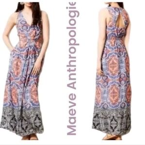 Maeve Multicolor Patterned Maxi Dress